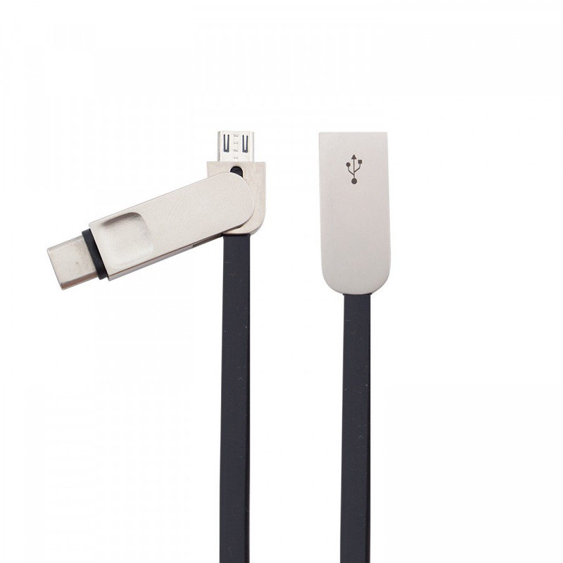 کابل تبدیل USB به USB-C /microUSB الدینیو مدل LC90C طول 1 متر