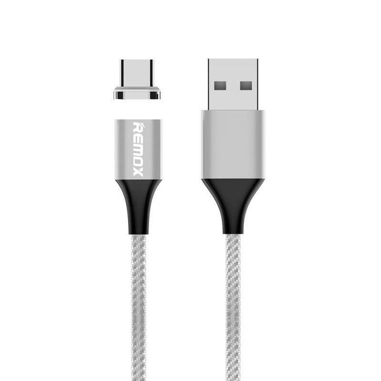 کابل شارژ تبدیل مغناطیسی USB به USB-C ریمکس مدل RC-200 طول 1 متر