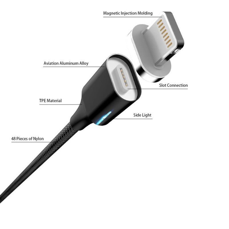 کابل شارژ تبدیل مغناطیسی USB به USB-C ریمکس مدل RC-200 طول 1 متر