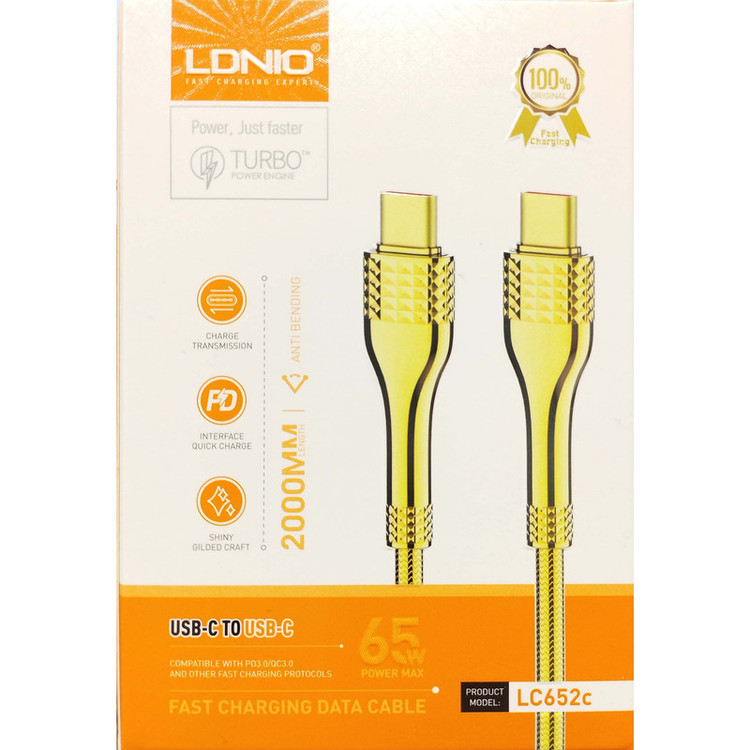 کابل USB-C الدینیو مدل LC652c طول 2 متر