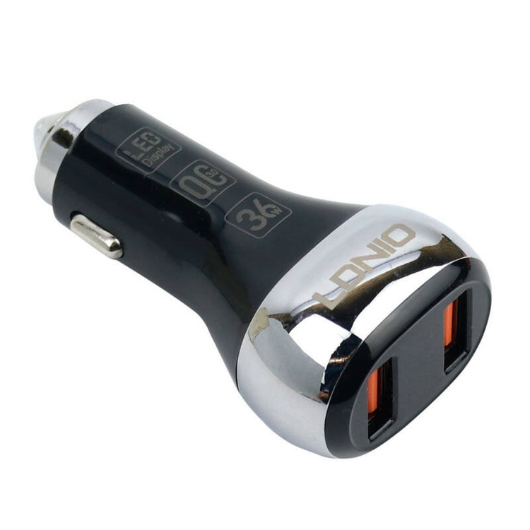 شارژر فندکی الدینیو مدل Quick به همراه کابل تبدیل microUSB