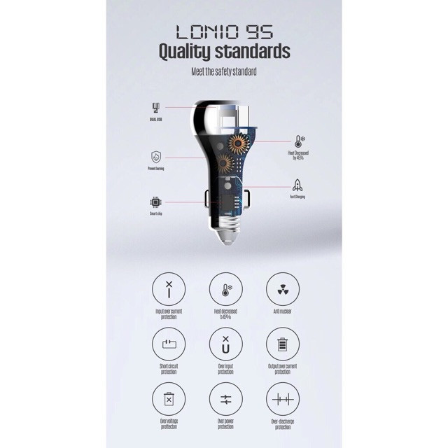 شارژر فندکی الدینیو مدل Quick به همراه کابل تبدیل microUSB