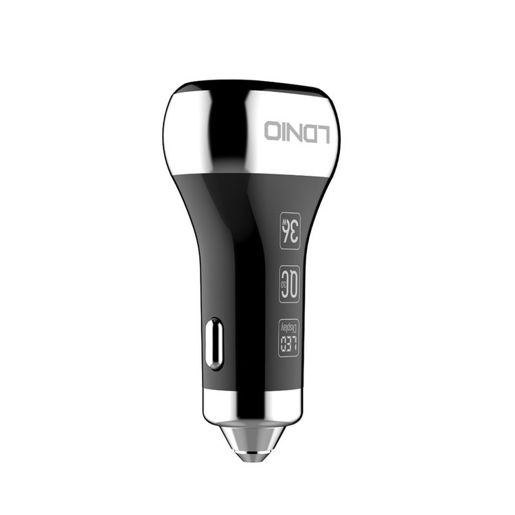 شارژر فندکی الدینیو مدل Quick به همراه کابل تبدیل microUSB