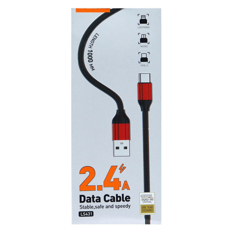 کابل تبدیل USB به MicroUSB الدینیو مدل LS-431 طول 1 متر