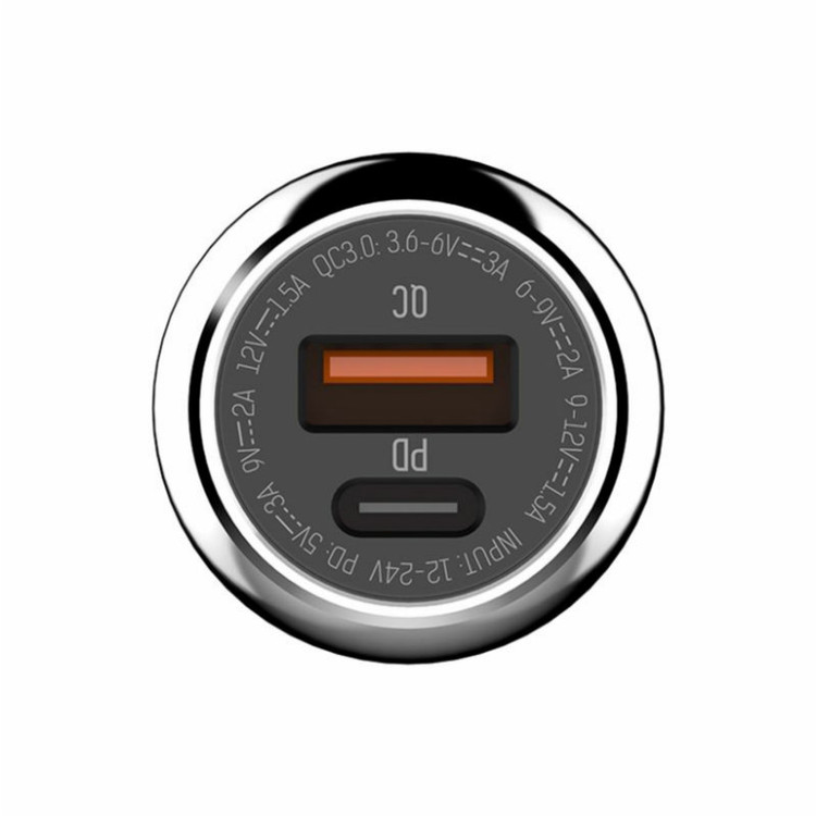 شارژر فندکی الدینیو مدل C1 به همراه کابل تبدیل USB-C