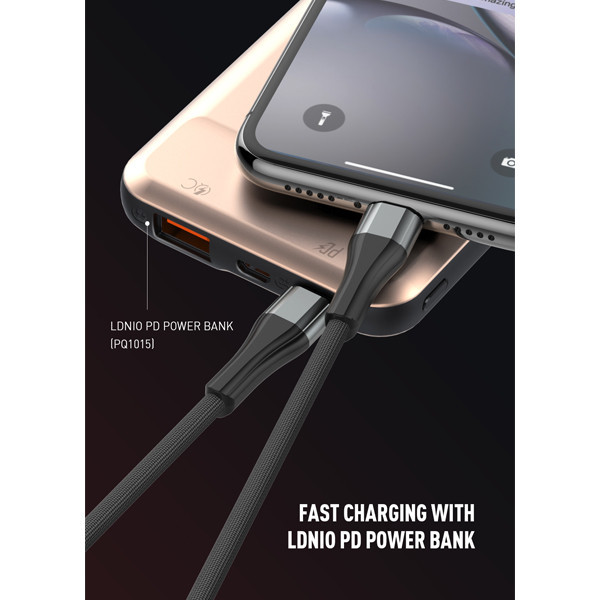 کابل تبدیل USB-C به لایتنینگ الدینیو مدل LC-961 طول 1 متر