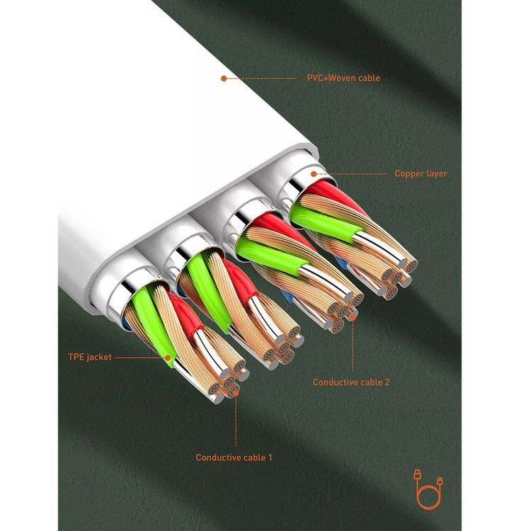 کابل شارژ TYPE C فست شارژ Ldnio LS552 2m