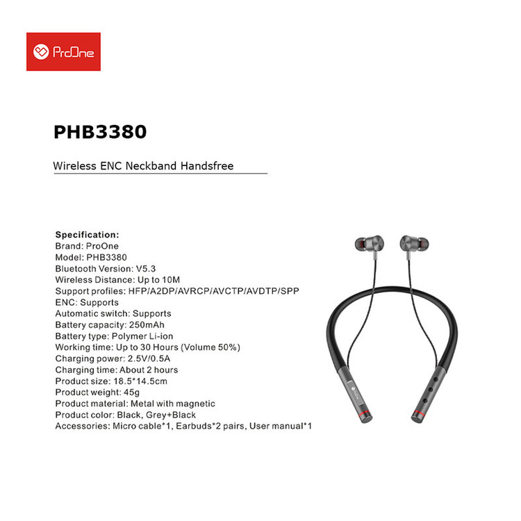هندزفری بلوتوثی پرووان مدل PHB3380