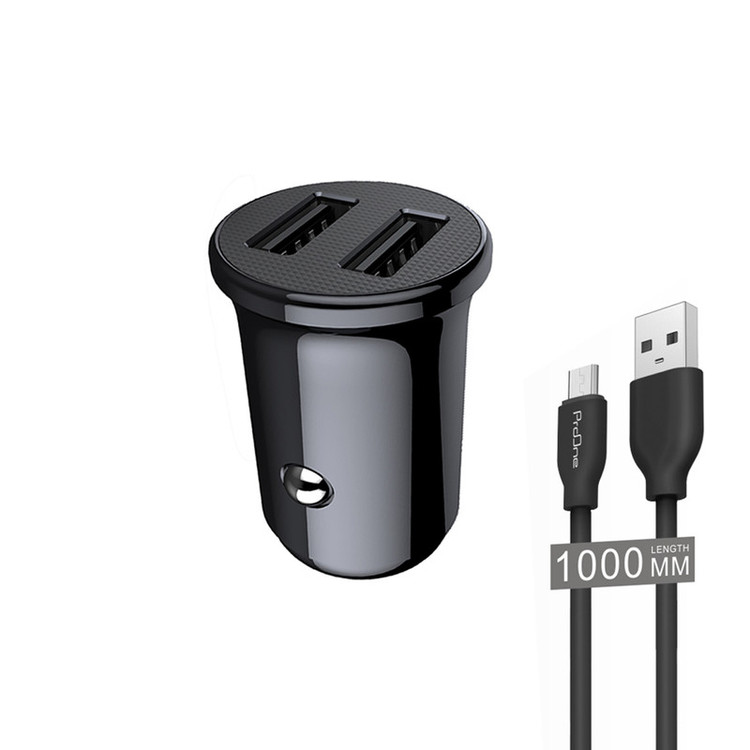 شارژر فندکی پرووان مدل PCG12 به همراه کابل تبدیل MicroUSB