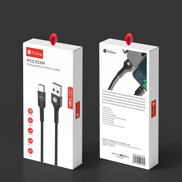 کابل تبدیل USB به microUSB پرووان مدل PCC335M طول 1 متر