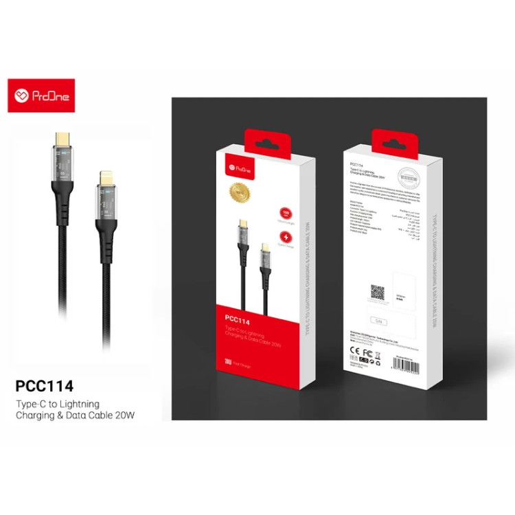 کابل تبدیل USB-C به لایتنینگ پرووان مدل PCC114 20W