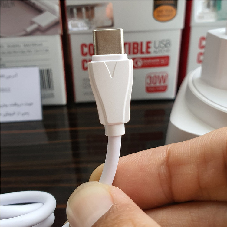 شارژر دیواری الدینیو مدل A2405Q به همراه کابل تبدیل USB-C