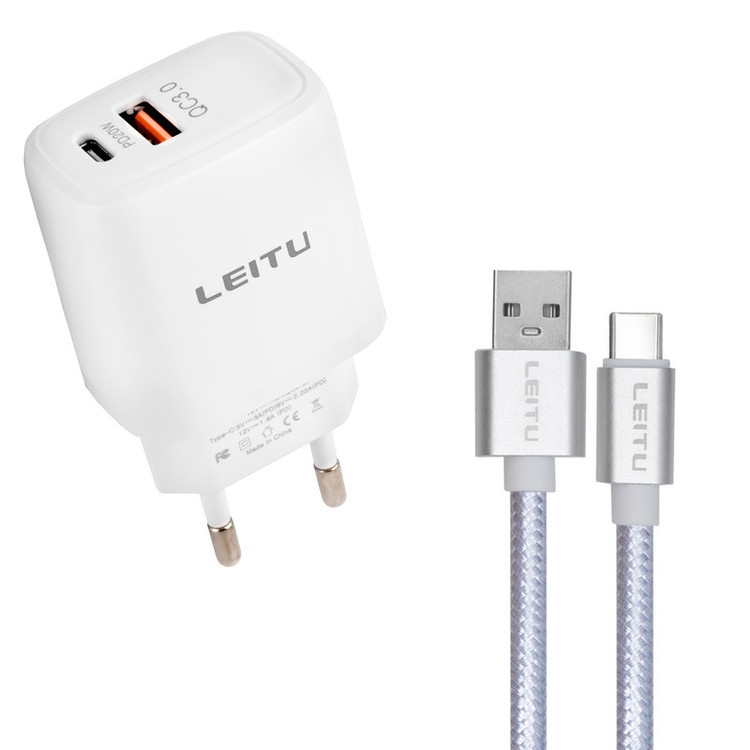 شارژر دیواری لیتو مدل LH-13 20W به همراه کابل تبدیل USB-C