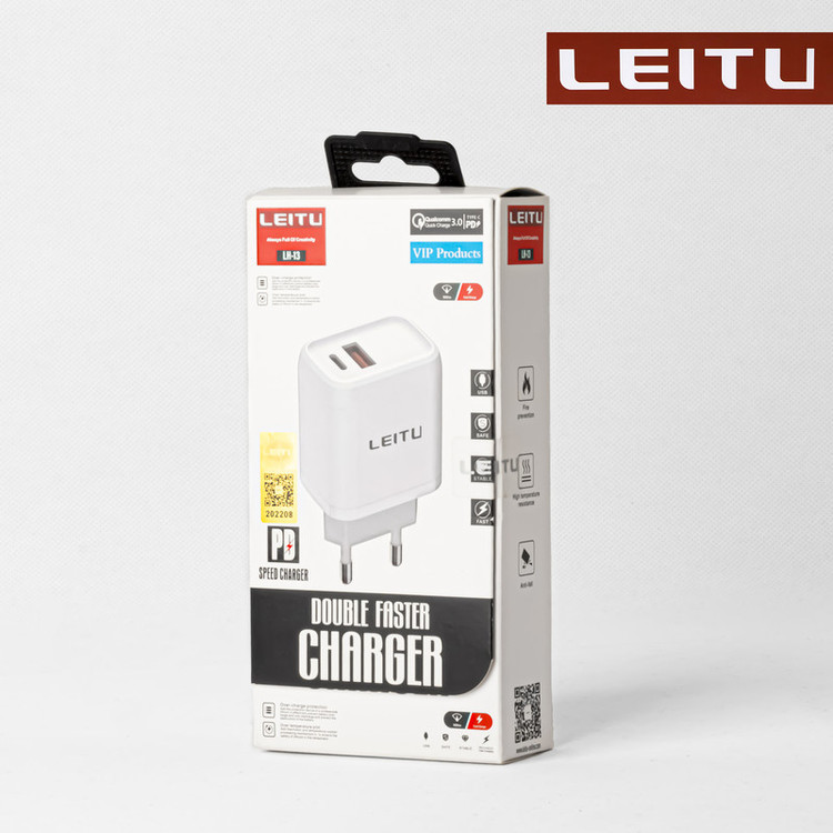 شارژر دیواری لیتو مدل LH-13 20W به همراه کابل تبدیل USB-C